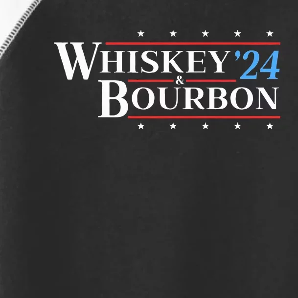 Whiskey & Bourbon 24 Funny Drinking Alcohol Election 2024 Toddler Fine Jersey T-Shirt