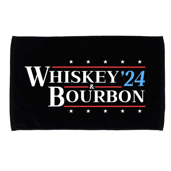 Whiskey & Bourbon 24 Funny Drinking Alcohol Election 2024 Microfiber Hand Towel