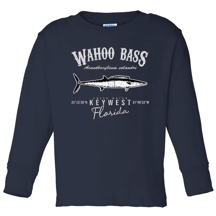 Wahoo Bass At Key West Florida Toddler Long Sleeve Shirt