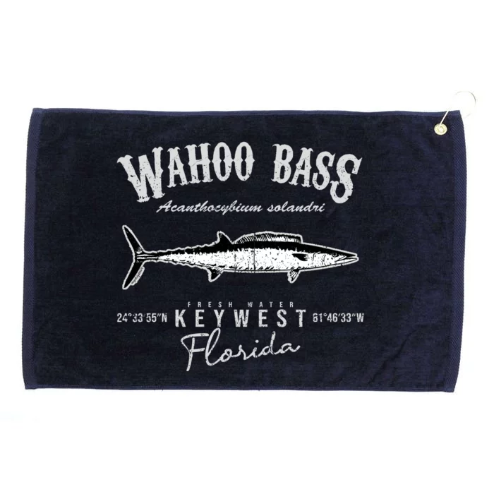 Wahoo Bass At Key West Florida Grommeted Golf Towel