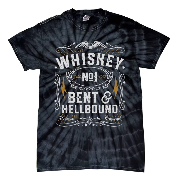 Whiskey Bent And Hellbound Country Music Biker Bourbon Gift Tie-Dye T-Shirt