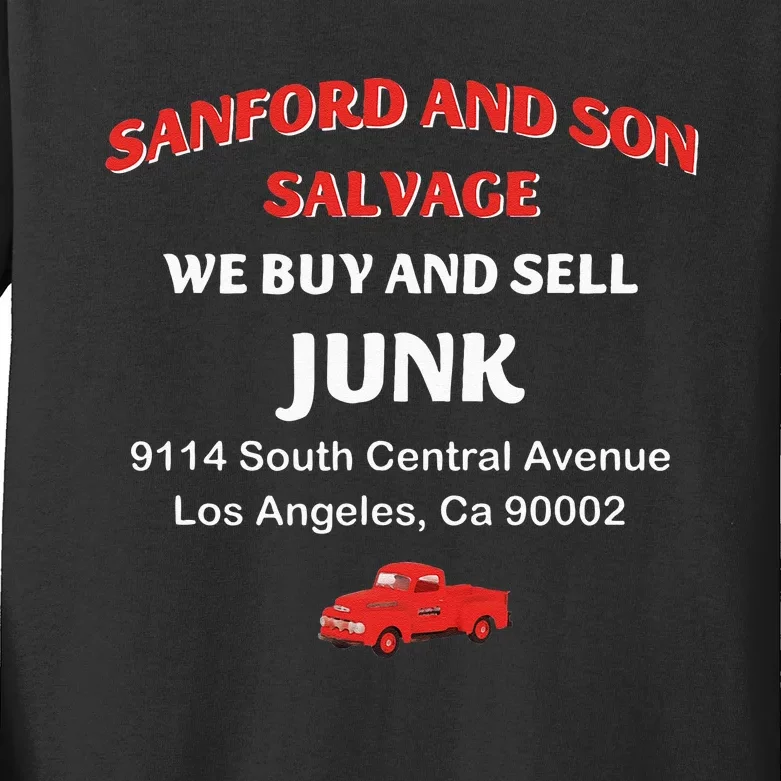 We Buy And Sell Junk Car Son In Sanford City Funny Meme Kids Long Sleeve Shirt