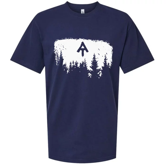 White Blaze Appalachian AT Trail Minimalist Pine Tree Hike Sueded Cloud Jersey T-Shirt