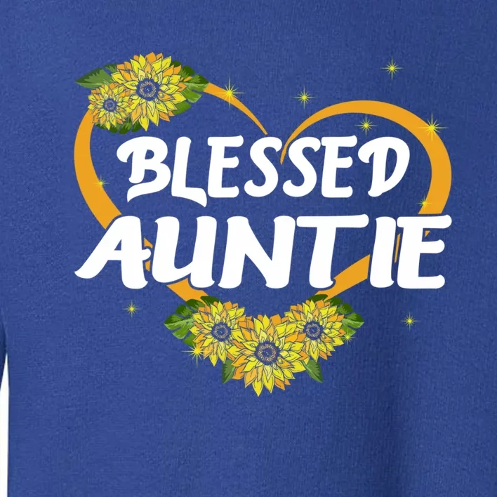 Wo Blessed Auntie Sunflower Cute Gift Mothers Day Gift Toddler Sweatshirt