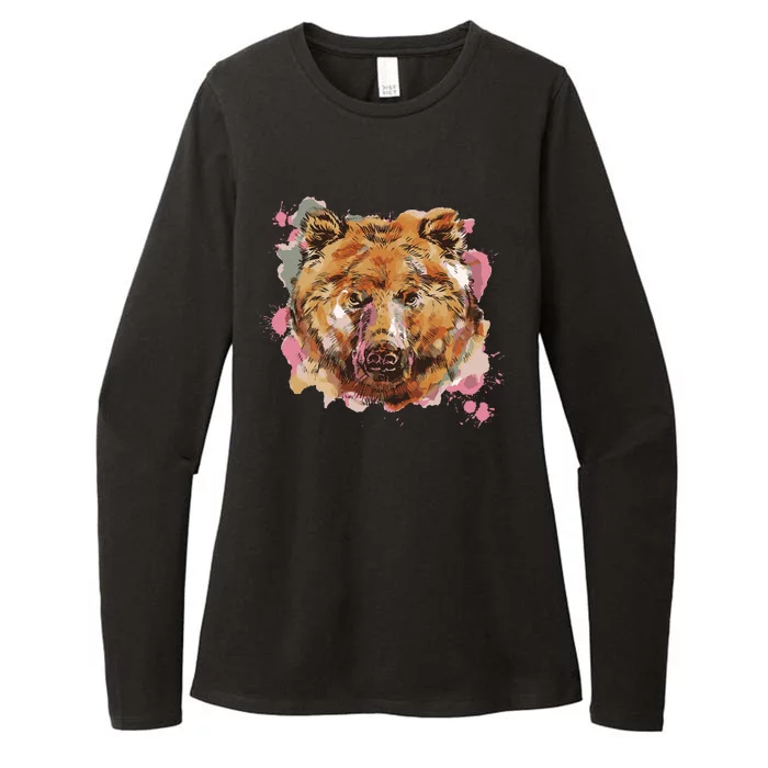 Wild Bear Art Womens CVC Long Sleeve Shirt