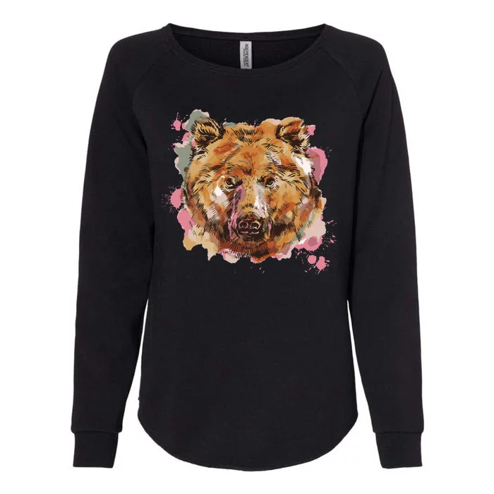 Wild Bear Art Womens California Wash Sweatshirt