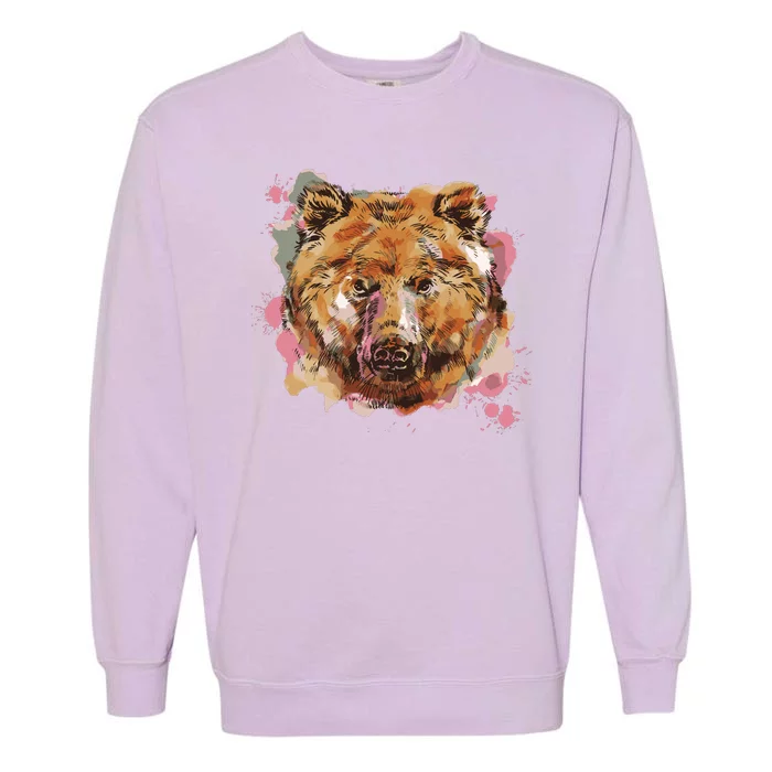 Wild Bear Art Garment-Dyed Sweatshirt