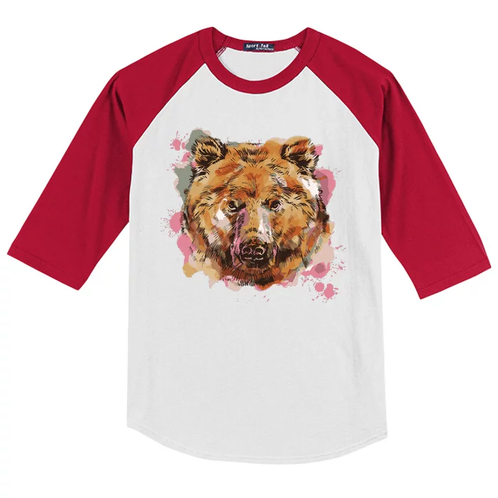 Wild Bear Art Kids Colorblock Raglan Jersey