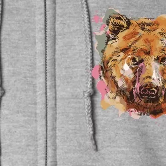 Wild Bear Art Full Zip Hoodie