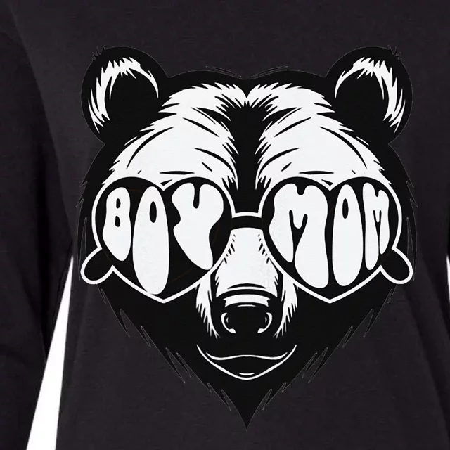 Wo Black and white Classic  Mom Mama Bear Mother's Day Womens Cotton Relaxed Long Sleeve T-Shirt