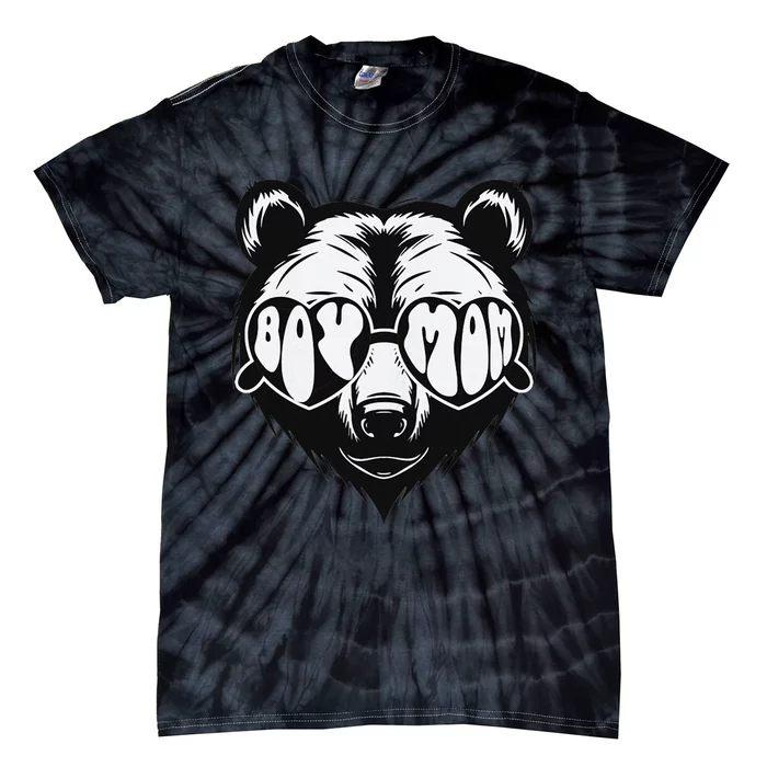 Wo Black and white Classic  Mom Mama Bear Mother's Day Tie-Dye T-Shirt