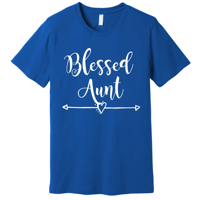 Wo Blessed Aunt Cute Aunt Vibes For Best Auntie Gift Premium T-Shirt