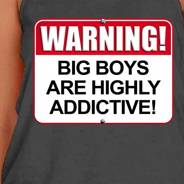 Warning Big Are Highly Addictive Women's Knotted Racerback Tank