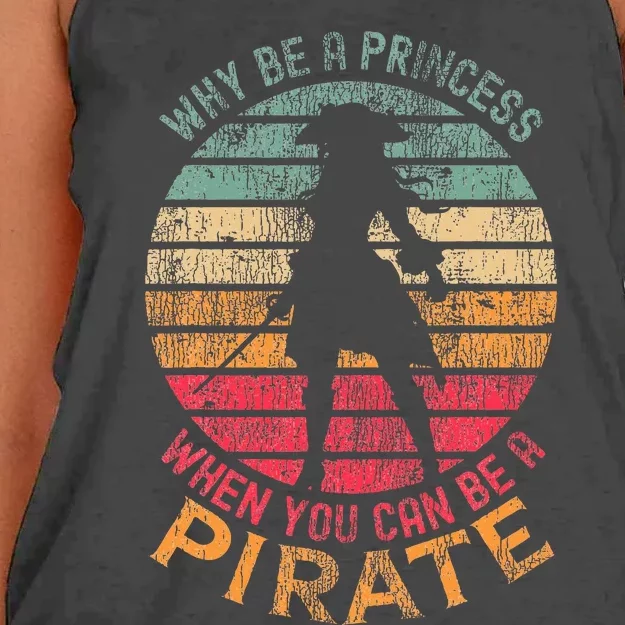 Why Be A Princess When You Can Be A Pirate Girl Costume Women's Knotted Racerback Tank