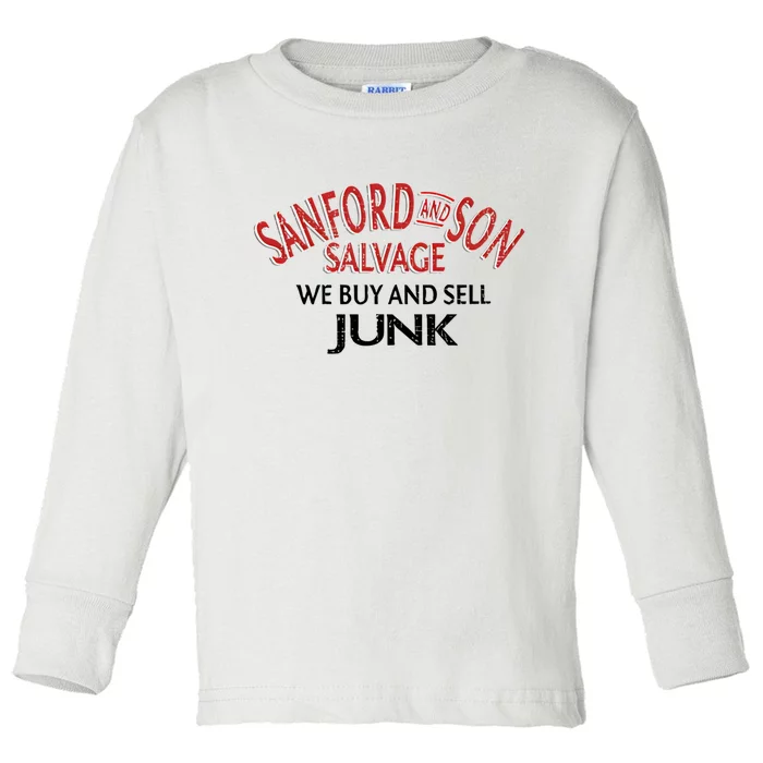 We Buy And Sell Junk Car Son In Sanford City Funny Meme Toddler Long Sleeve Shirt