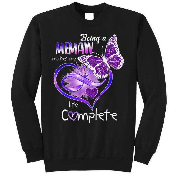 Wo Being a Memaw Makes My Life Complete Blessed Mother Tall Sweatshirt