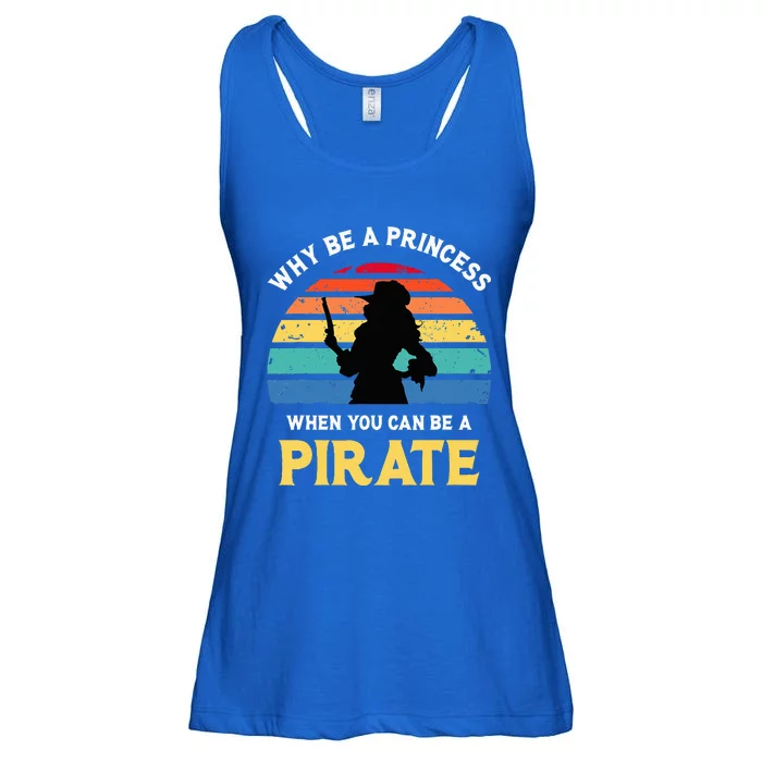 Why Be A Princess Pirate Skull Crossbones Freebooter Ladies Essential Flowy Tank