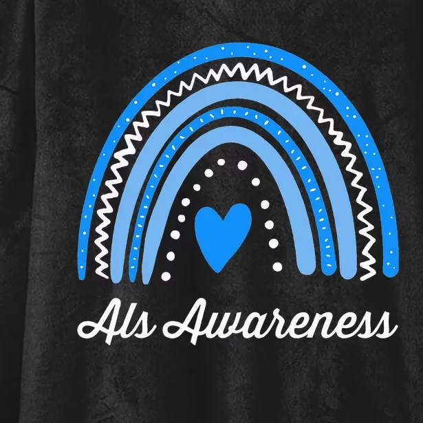 Wear Blue ALS Awareness Hooded Wearable Blanket