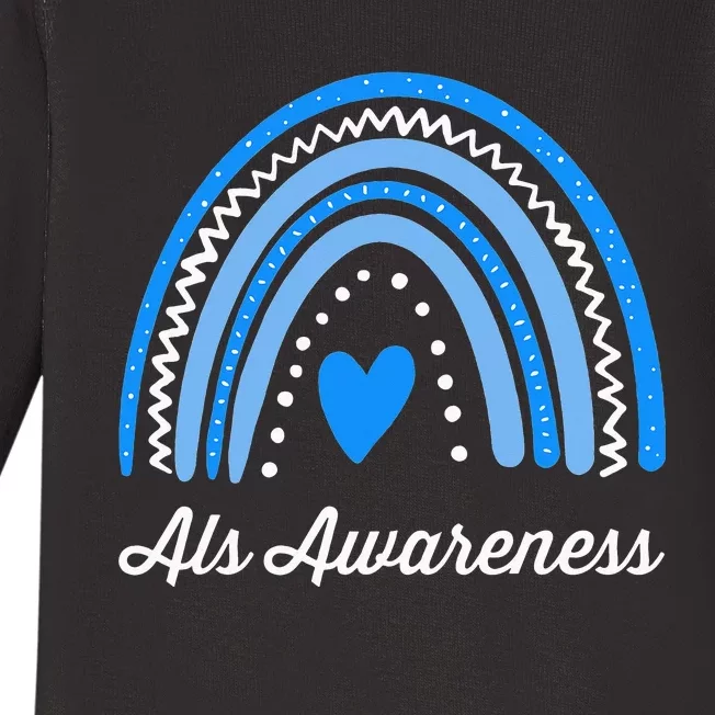 Wear Blue ALS Awareness Baby Long Sleeve Bodysuit