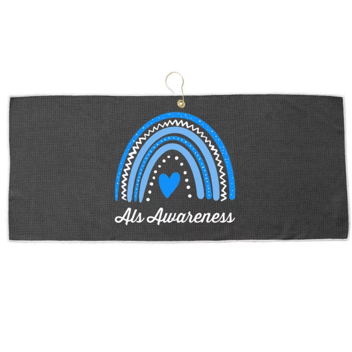 Wear Blue ALS Awareness Large Microfiber Waffle Golf Towel