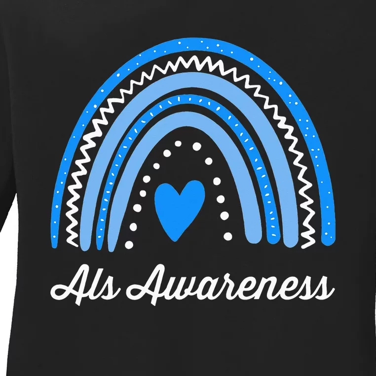 Wear Blue ALS Awareness Ladies Long Sleeve Shirt