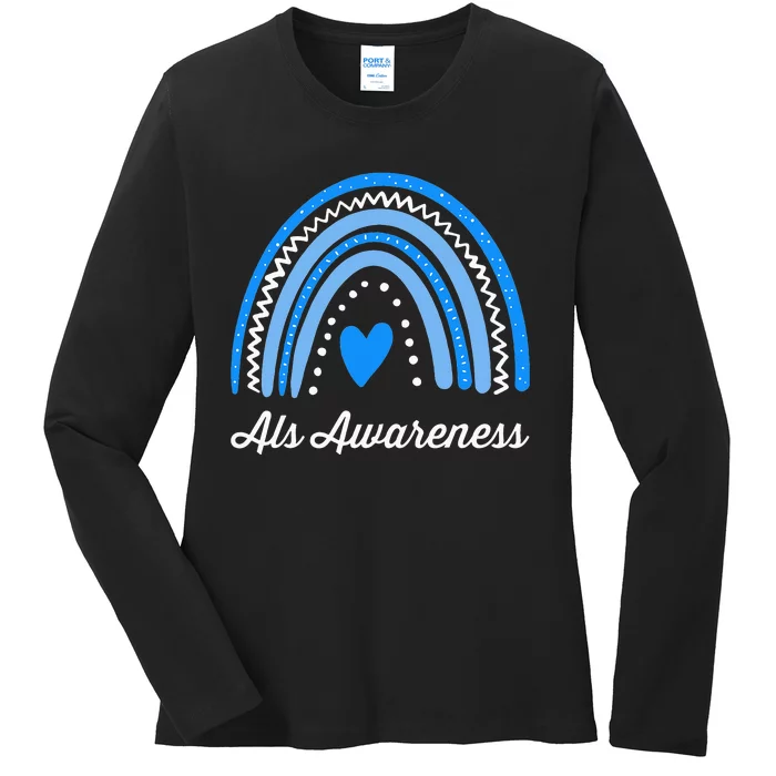 Wear Blue ALS Awareness Ladies Long Sleeve Shirt