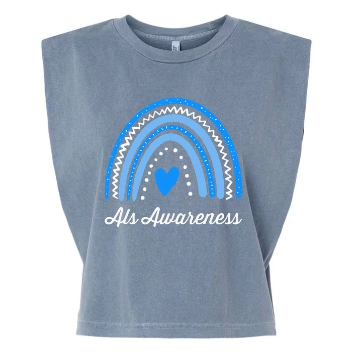 Wear Blue ALS Awareness Garment-Dyed Women's Muscle Tee