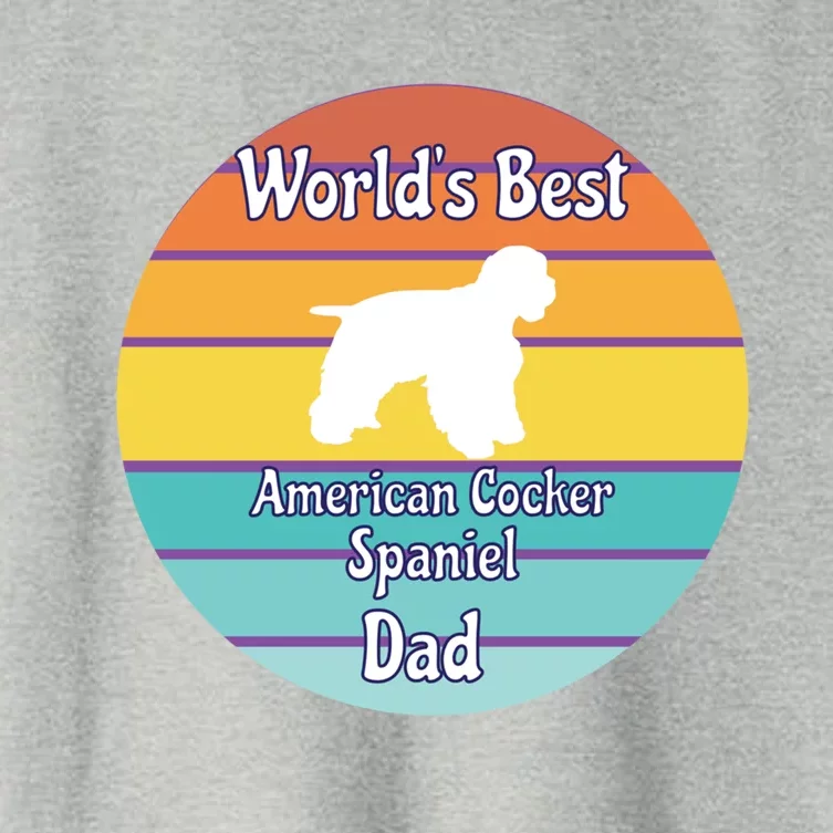 Worlds Best American Cocker Spaniel Dad Gift Women's Crop Top Tee