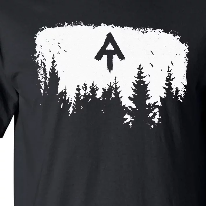 White Blaze Appalachian AT Trail Minimalist Pine Tree Hike Tall T-Shirt