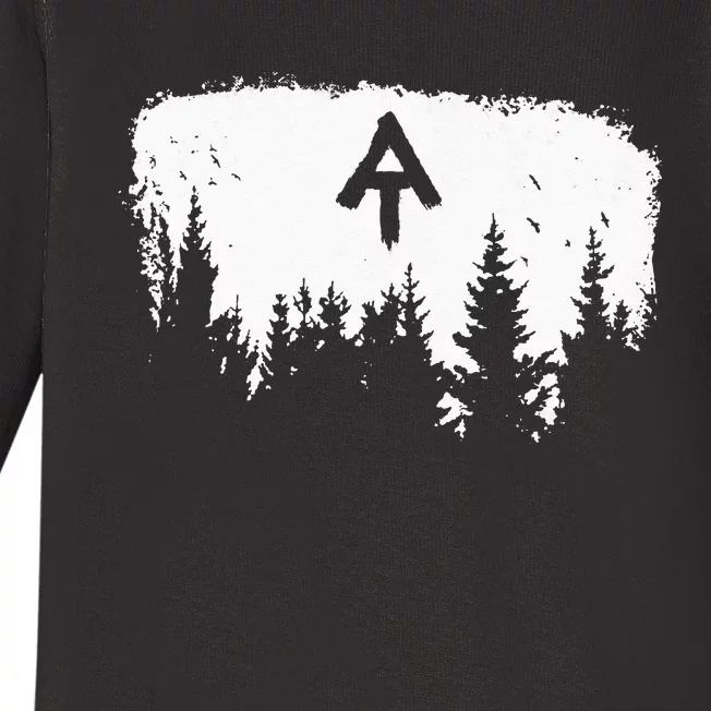 White Blaze Appalachian AT Trail Minimalist Pine Tree Hike Baby Long Sleeve Bodysuit