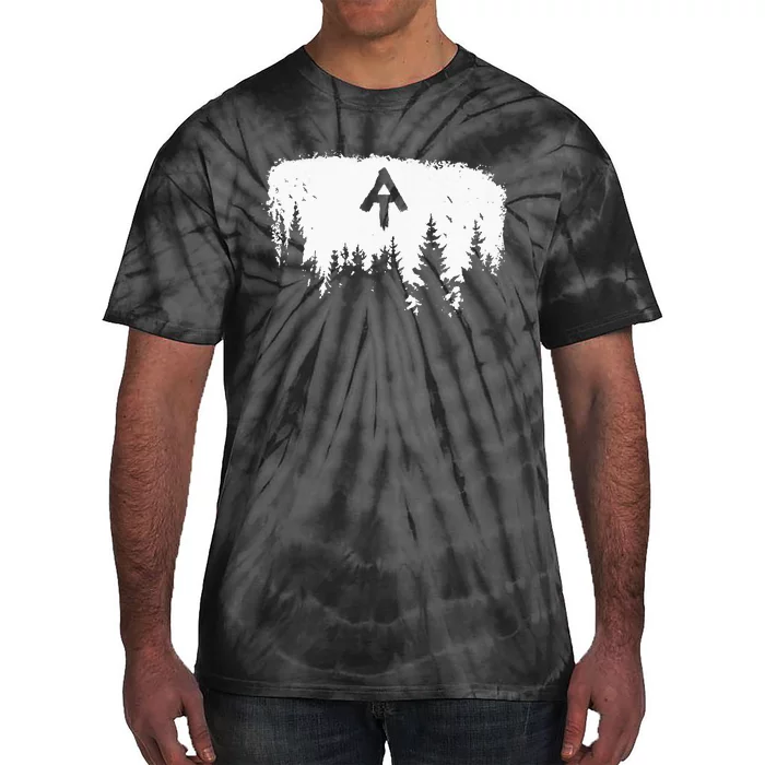 White Blaze Appalachian AT Trail Minimalist Pine Tree Hike Tie-Dye T-Shirt