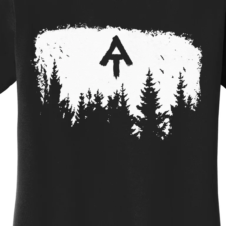 White Blaze Appalachian AT Trail Minimalist Pine Tree Hike Women's T-Shirt