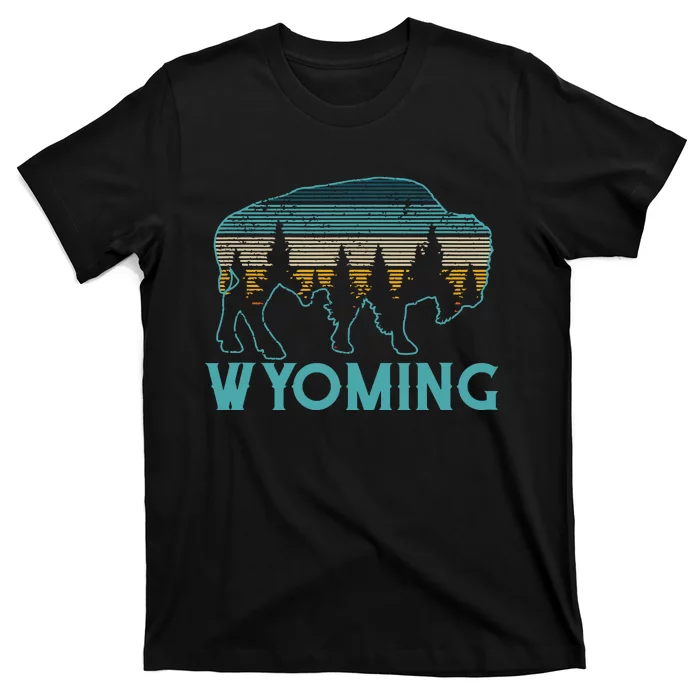 Wyoming Bison American Buffalo Vintage Souvenir Gift T-Shirt