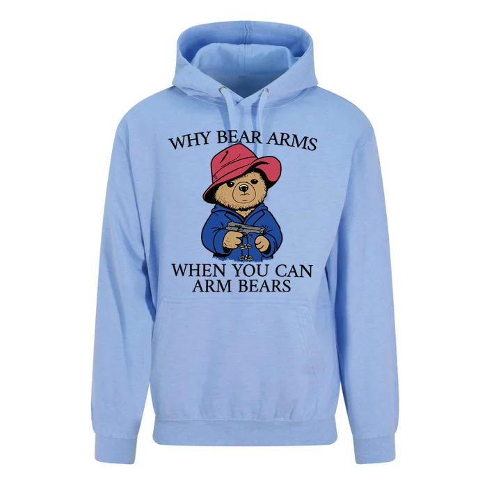 Why Bear Arms When You Can Arm Bears Funny Saying Quote Gift Unisex Surf Hoodie