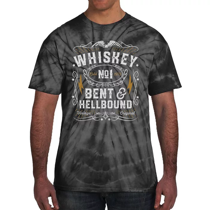 Whiskey Bent And Hellbound Country Music Biker Bourbon Gift Tie-Dye T-Shirt