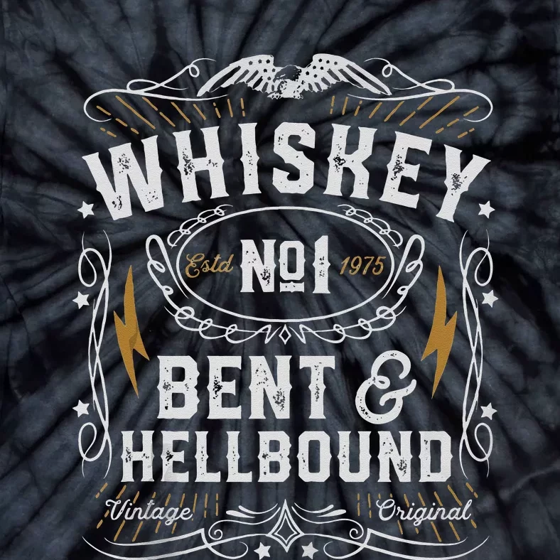 Whiskey Bent And Hellbound Country Music Biker Bourbon Gift Tie-Dye T-Shirt