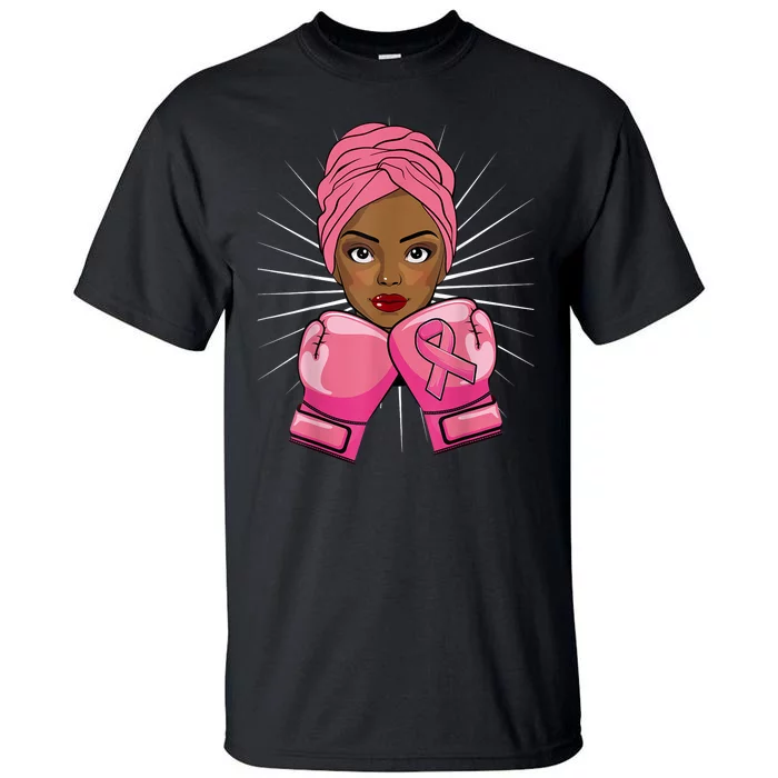 Woman Black African American Fight Breast Cancer Gift Tall T-Shirt