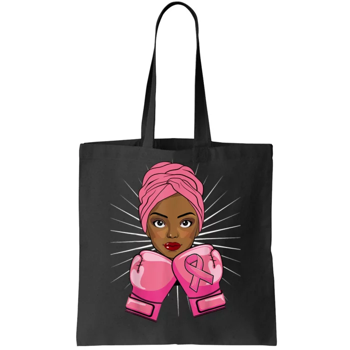 Woman Black African American Fight Breast Cancer Gift Tote Bag