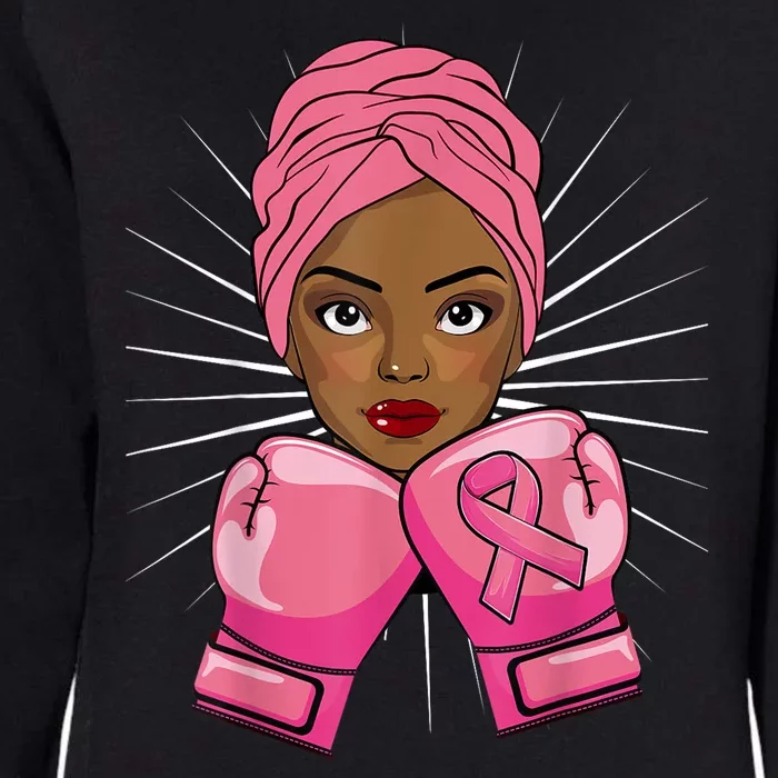 Woman Black African American Fight Breast Cancer Gift Womens California Wash Sweatshirt