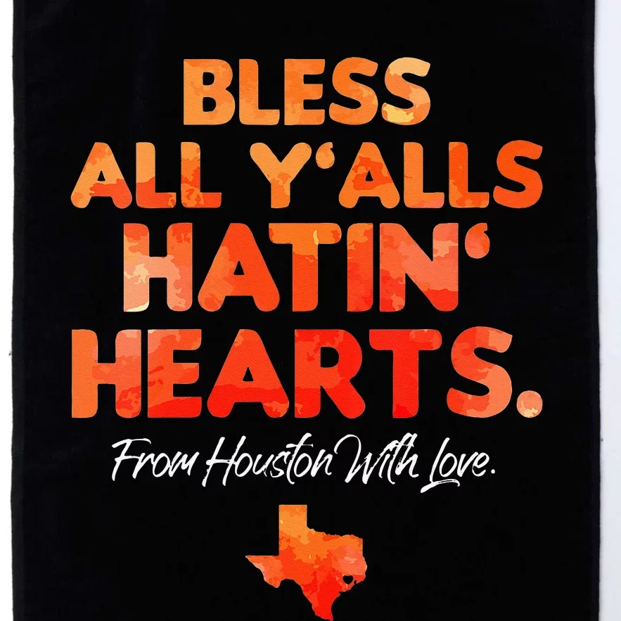 Womens Bless All Yalls Hatin Hearts Houston With Love Platinum Collection Golf Towel