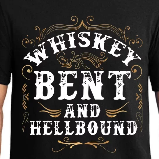 Whiskey Bent And Hellbound Shirts Funny Whiskey Bourbon Pajama Set