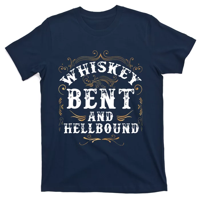 Whiskey Bent And Hellbound Shirts Funny Whiskey Bourbon T-Shirt