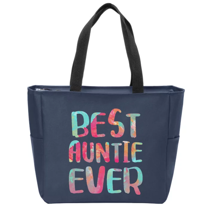 Womens Best Auntie Ever Mother's Day Zip Tote Bag