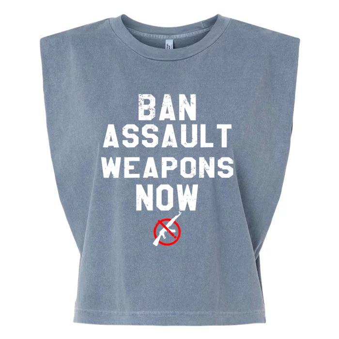 Womens Ban Assault Weapons Now Anti Gun March Garment-Dyed Women's Muscle Tee