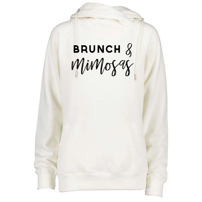 Wo Brunch And Mimosas Gift Mimosa Gift Womens Funnel Neck Pullover Hood