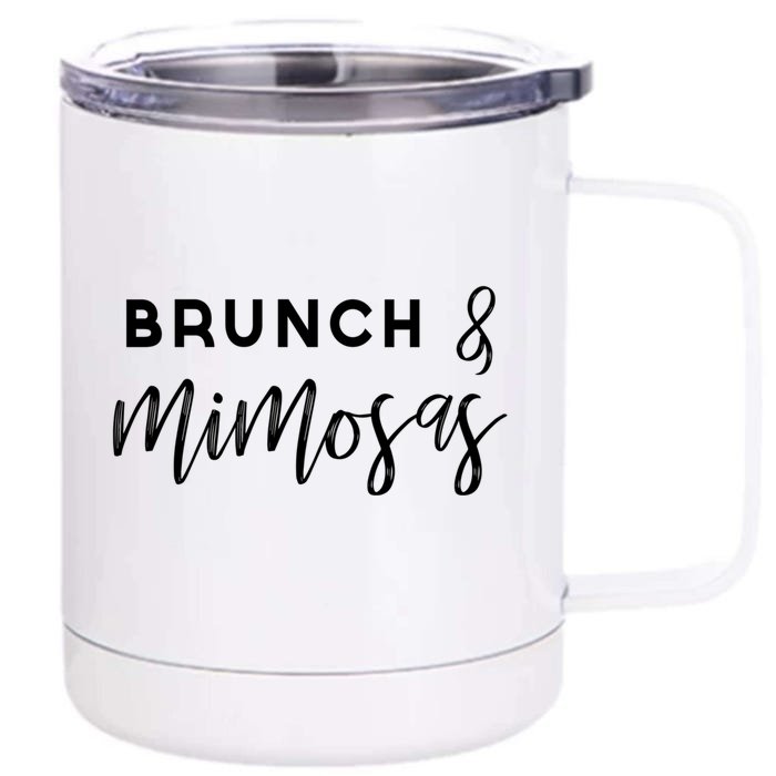 Wo Brunch And Mimosas Gift Mimosa Gift Front & Back 12oz Stainless Steel Tumbler Cup