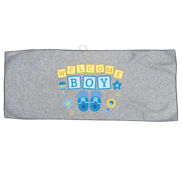 Welcome Baby Boy Gift Large Microfiber Waffle Golf Towel