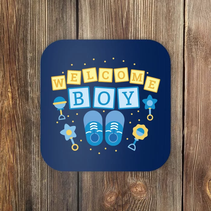 Welcome Baby Boy Gift Coaster