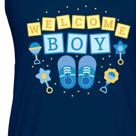 Welcome Baby Boy Gift Ladies Essential Flowy Tank