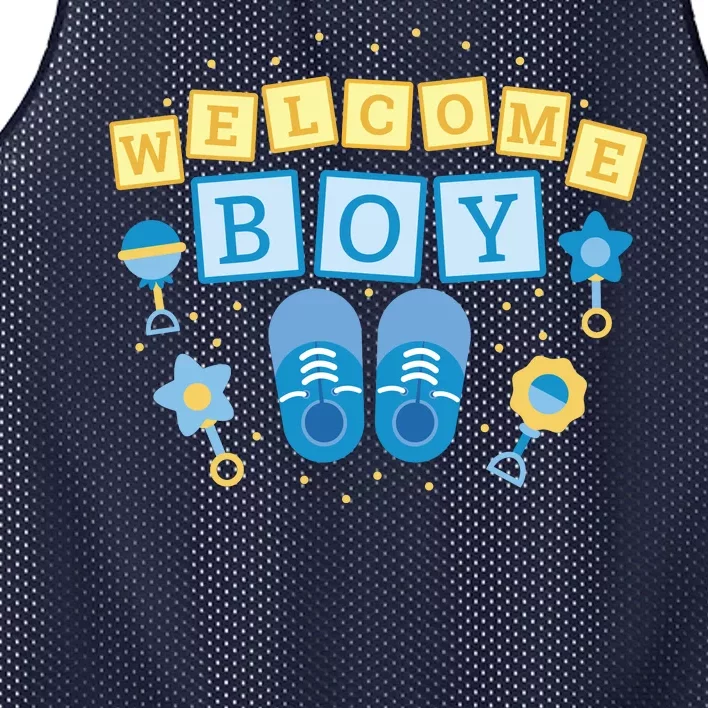 Welcome Baby Boy Gift Mesh Reversible Basketball Jersey Tank